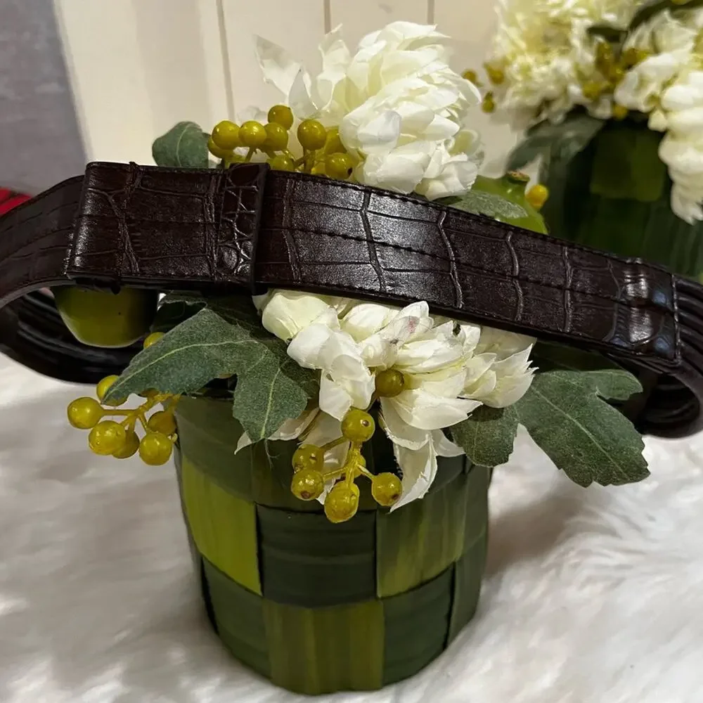 NEW Another Line Multi Strand Interlocking Adjustable Waist Belt 1.25” Brown NWT